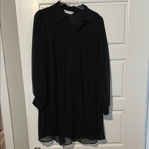 Chic Black Sheer Blouse